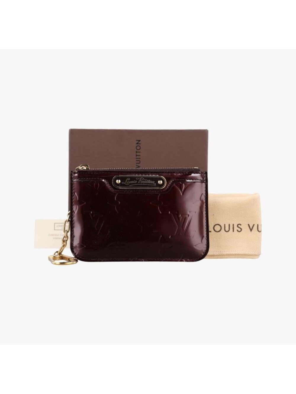 Louis Vuitton Pochette Cles Amarante Vernis Coin Purse